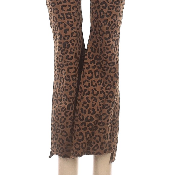 DL1961 Bridgette cropped high rise instasculpt jeans jaguar cheetah print Sz 26 - Picture 6 of 12